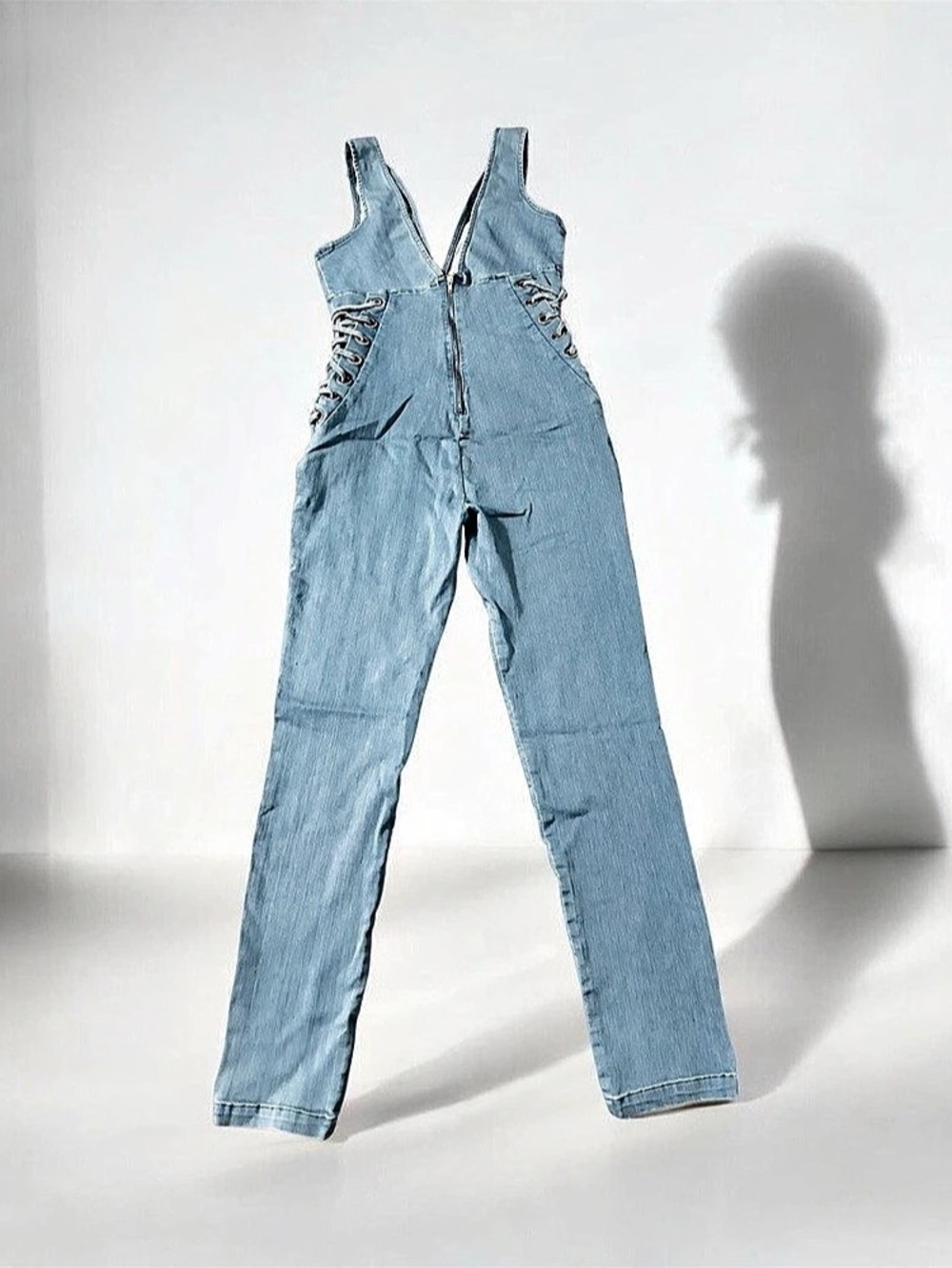 Denim Overalls in Blue Like New